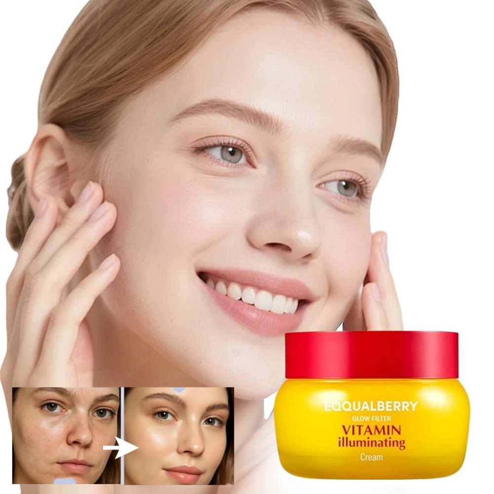 Vitamin C Serum - Koreanisches Original EQQUALBERRY Kirsch-Vitamin-C-Aufhellungs-Gesichtscreme zur Antioxidantenwirkung,