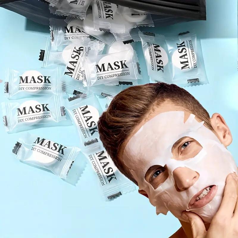 Face Mask Skincare - 100 Stück Einweg-Komprimierte Gesichtsmasken, Tragbare Reise-Vliesmasken,