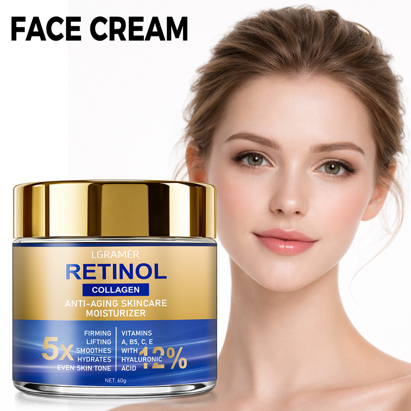 Retinol Cream - Retinol-Gesichtscreme, feuchtigkeitsspendende Faltenentferner-Cremes mit Kollagen und
