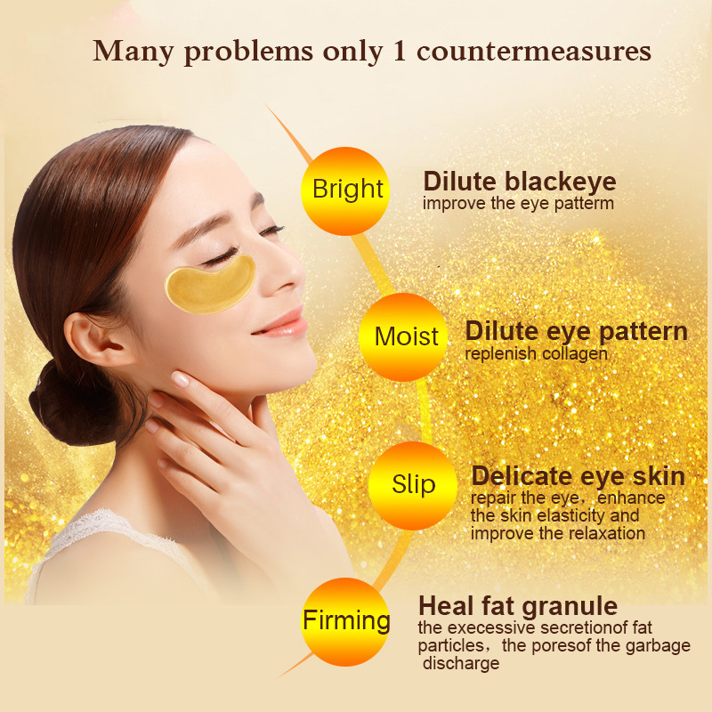 10/20 stücke Goldene Kristall  – Face Mask Skincare Bewertung und Preis