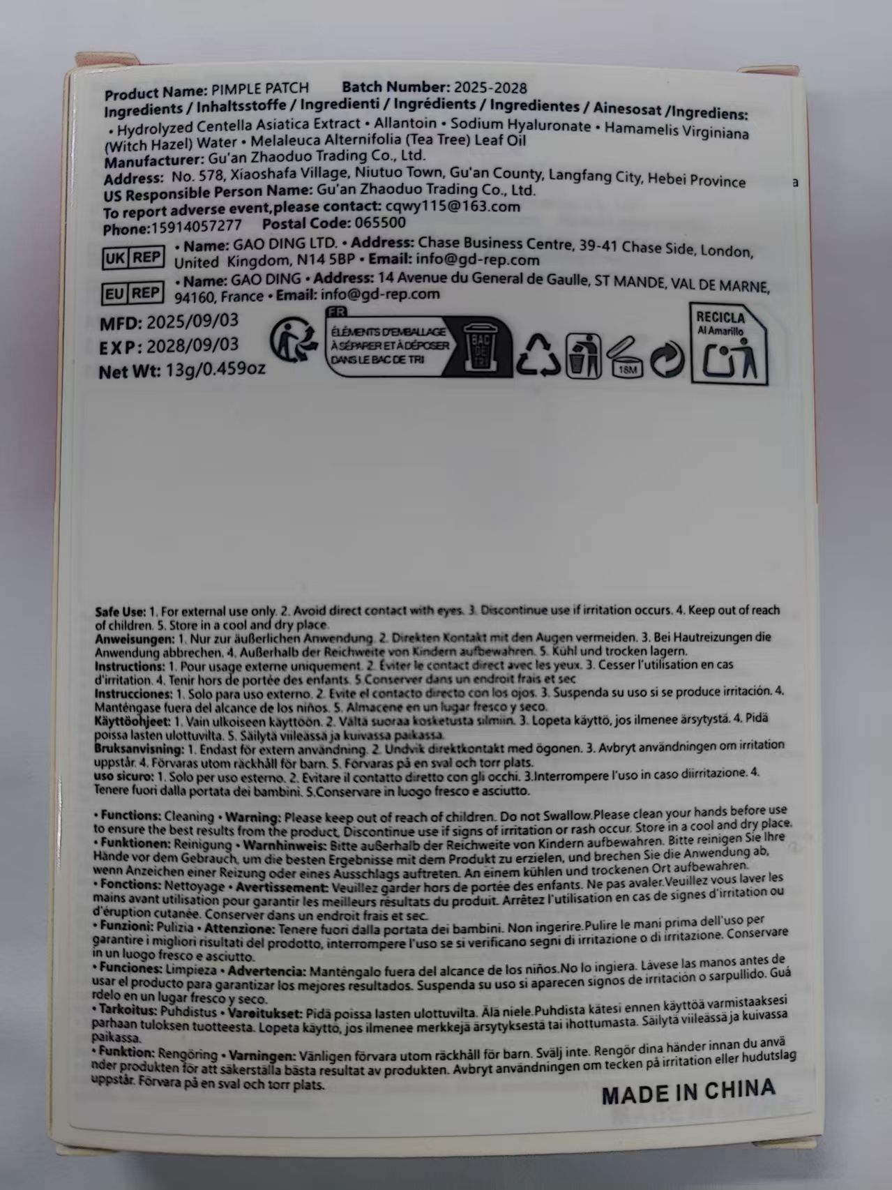 240 Stück Rosa Herz-Akne-Pflas – Skincare China Bewertung und Preis