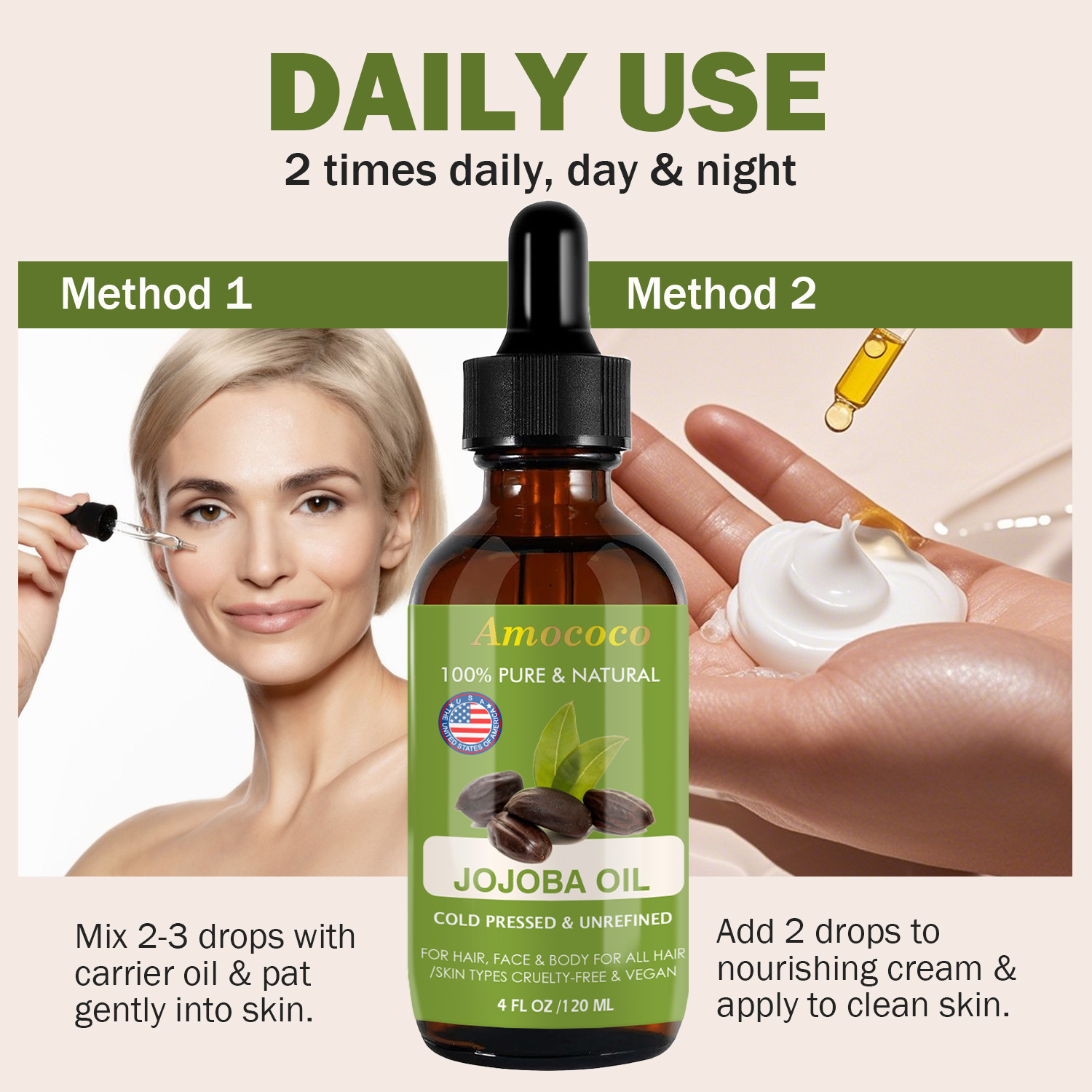 Amococo 2 Stück Jojobaöl und H – Face Oil Rosehip Bewertung und Preis